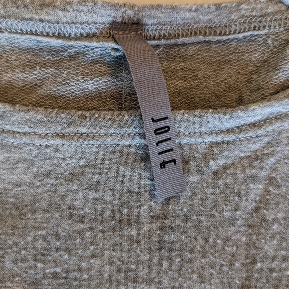 Jolie women's long dolman sleeves grey pullover size M - Picture 3 of 3